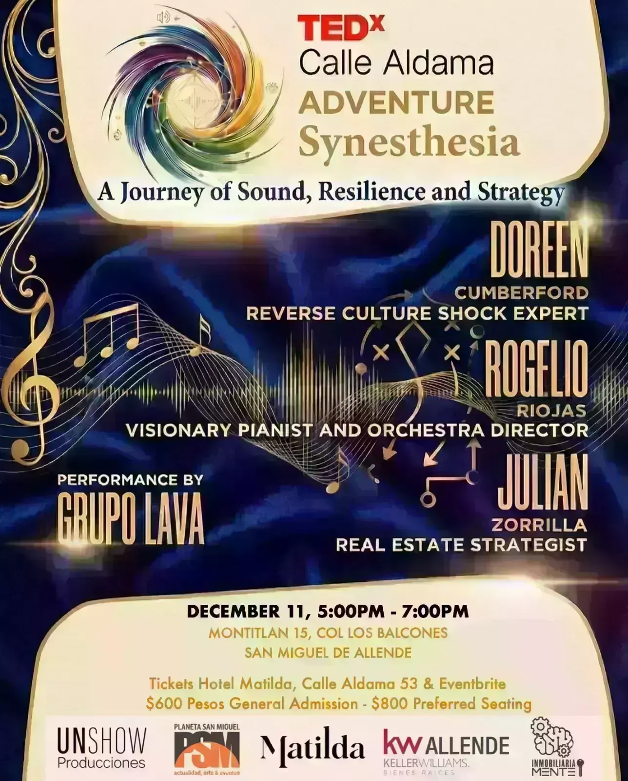 TEDx Calle Aldama Adventure Synesthesia: A Journey of Sound, Resilience and Strategy