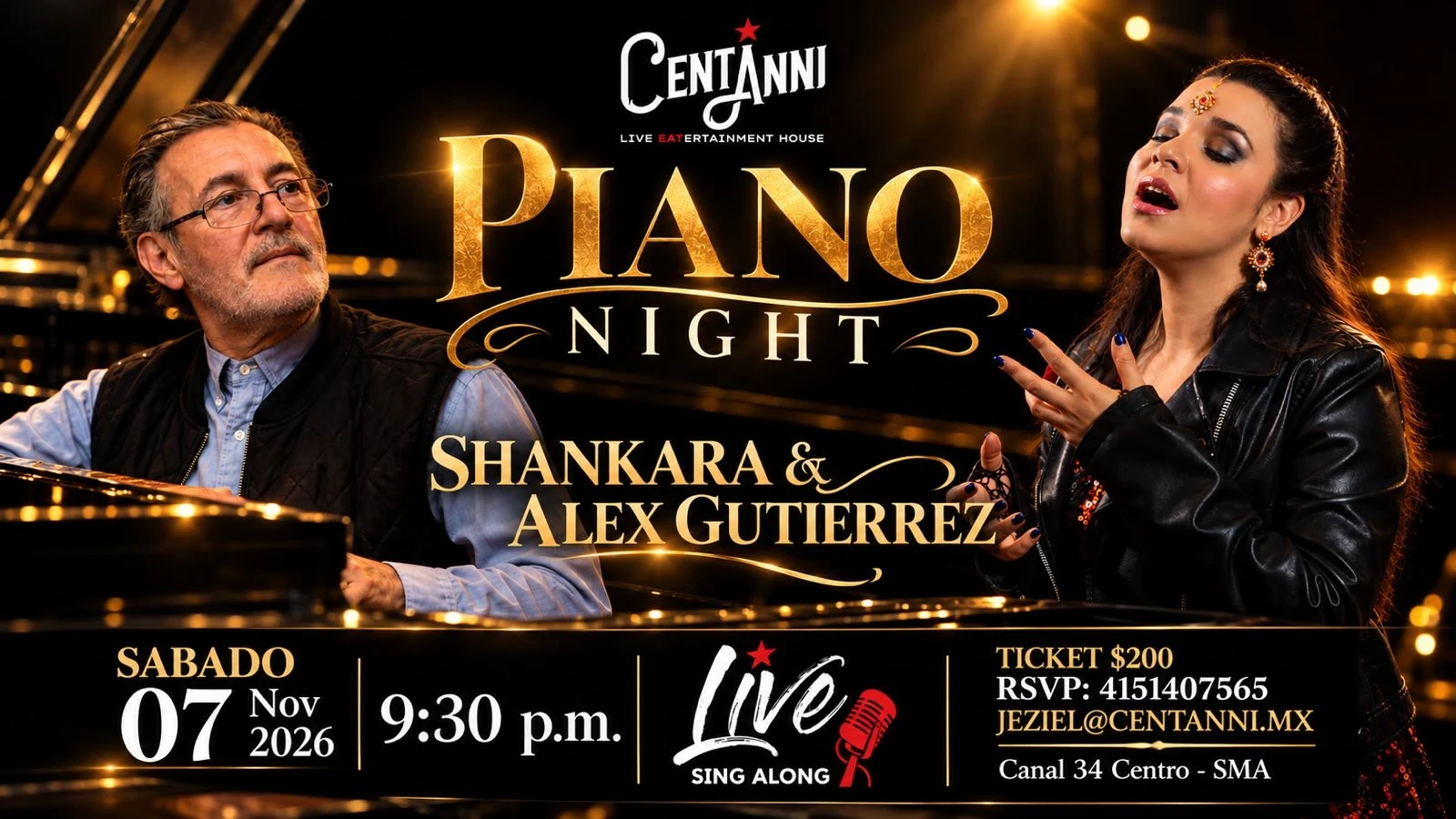 Piano Night: Shankara & Alex Gutierrez