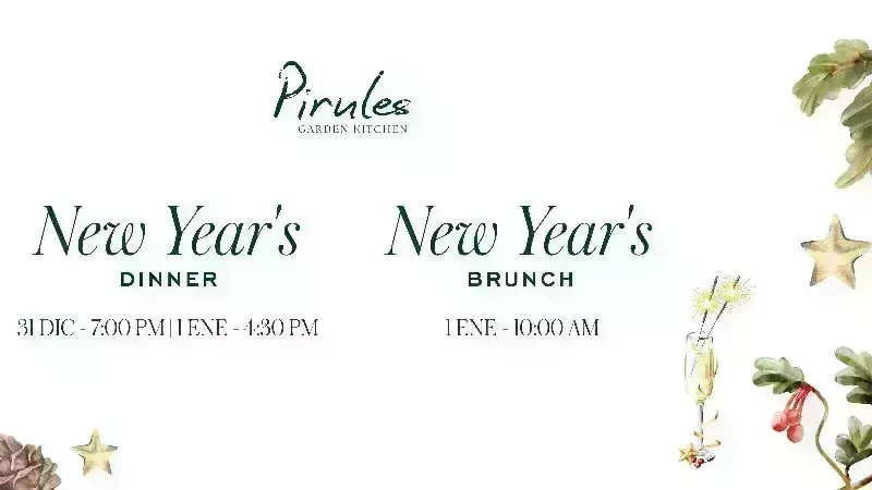 New Year's Eve Dinner at Pirules Garden Kitchen