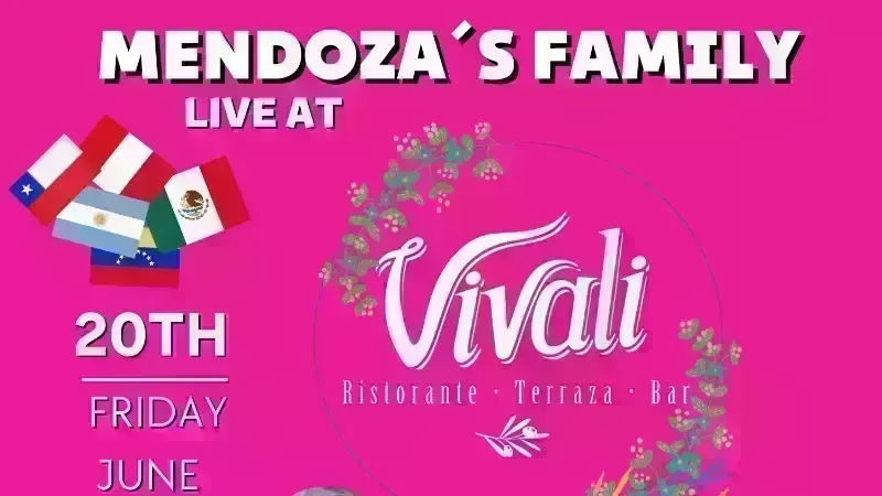 David Mendoza presents Mendoza´s Family live at Vivali Ristorante Bar & Terrace
