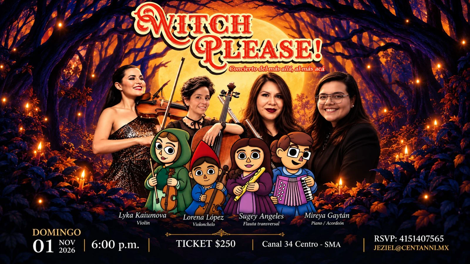 🧙‍♀️✨ WITCH PLEASE! — CONCIERTO DEL MÁS ALLÁ, AL MÁS ACÁ 🎻🍂