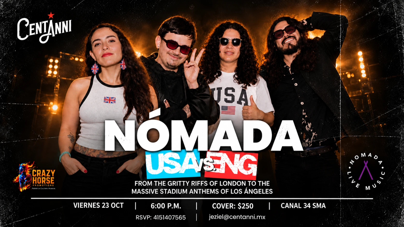 🔥 NÓMADA: USA vs. UK | UNA NOCHE, DOS LEYENDAS DEL ROCK. 🇺🇸🇬🇧