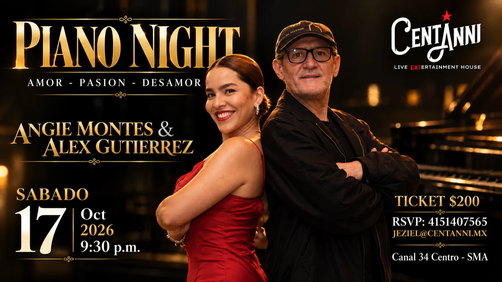 ✨ PIANO NIGHT EN CENTANNI | AMOR, PASIÓN Y DESAMOR 🎹