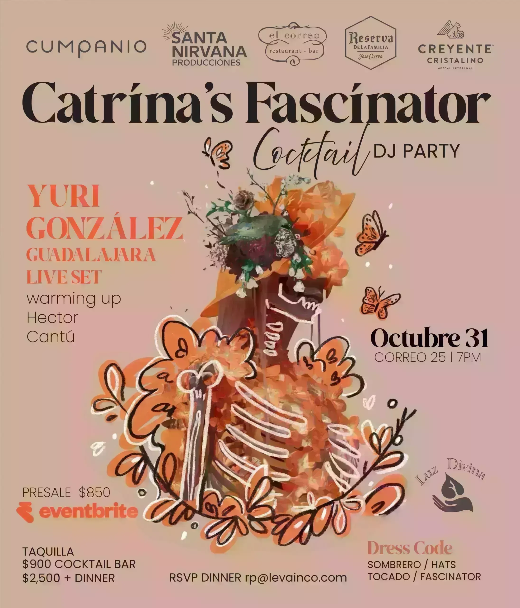 Catrina’s Fascinator — Cocktail DJ Party