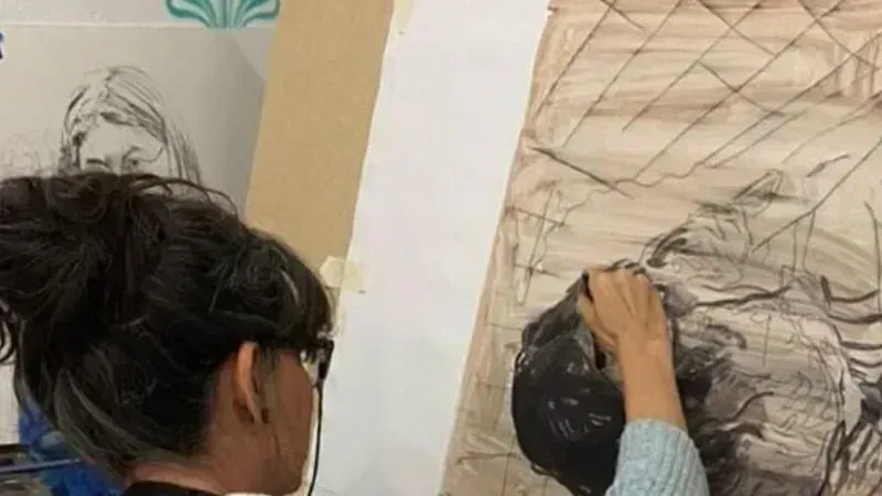 Artist at Work at Galería Coahuilteca