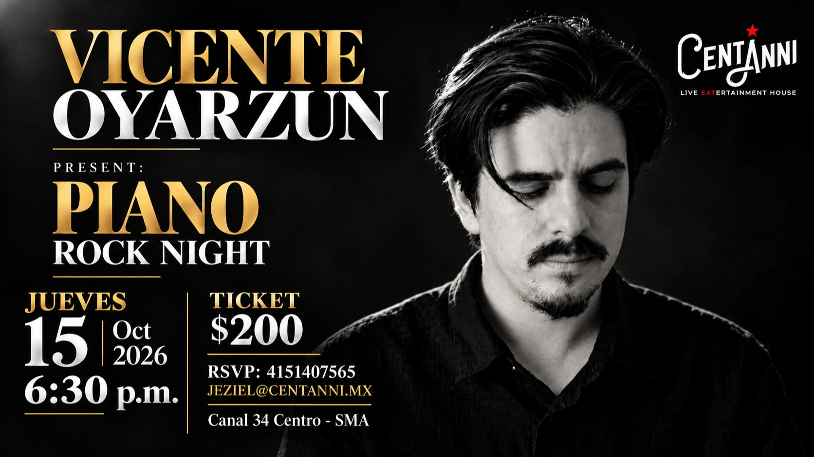 🎹 PIANO ROCK NIGHT | VICENTE OYARZUN