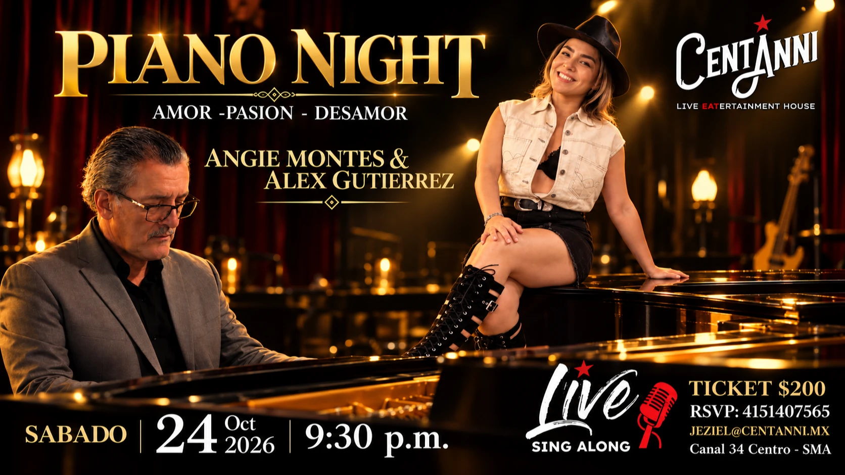 PIANO NIGHT EN CENTANNI