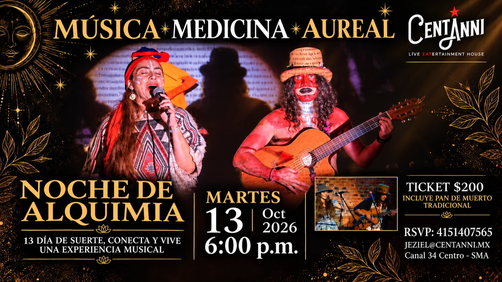 MUSICA MEDICINA AUREAL NOCHE DE ALQUIMIA