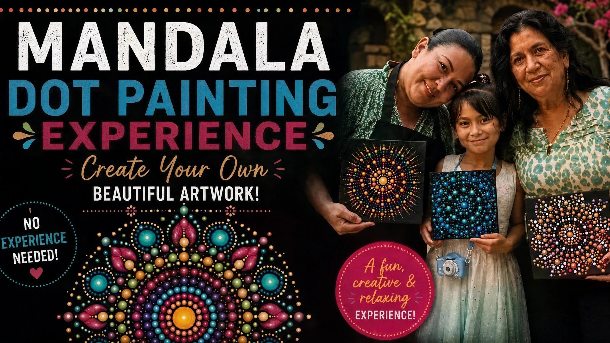 Mandala Dot Painting Experience